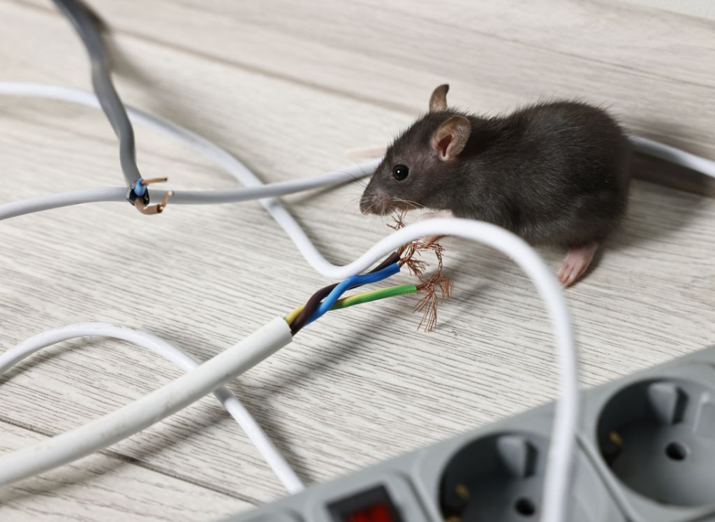 rat chewing wires is a fire hazard