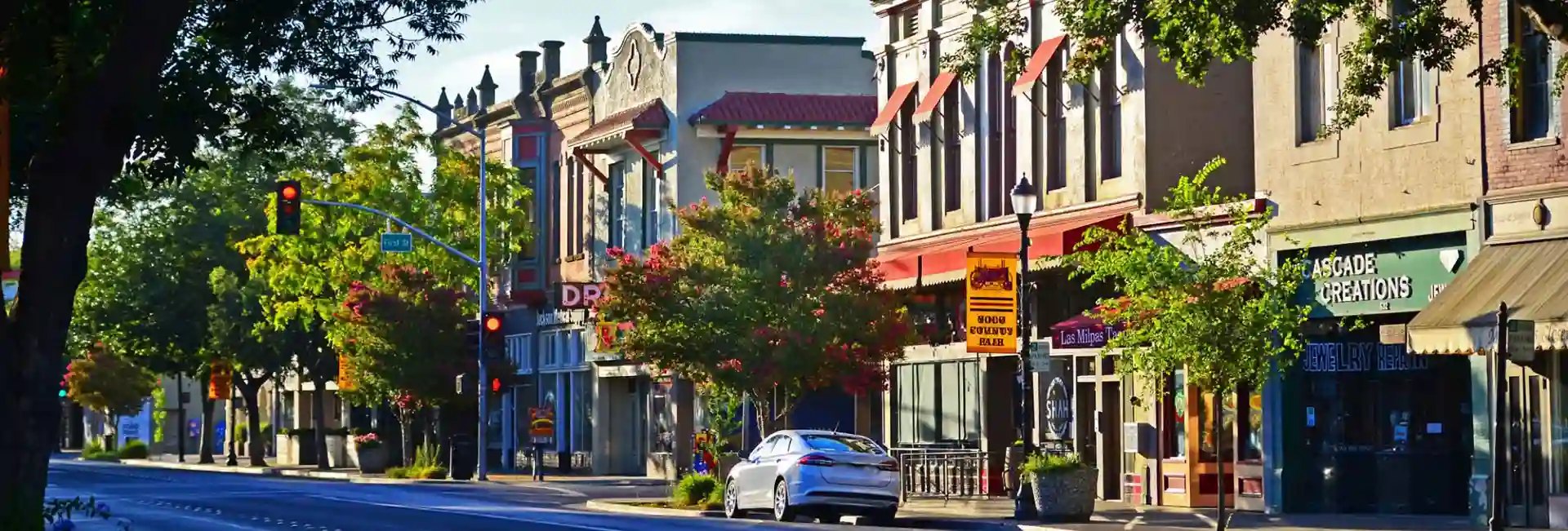 A city street with cars parked on it.