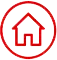 Red circular target with a house icon in the center (home button) or homepage link symbolizing 'Home'